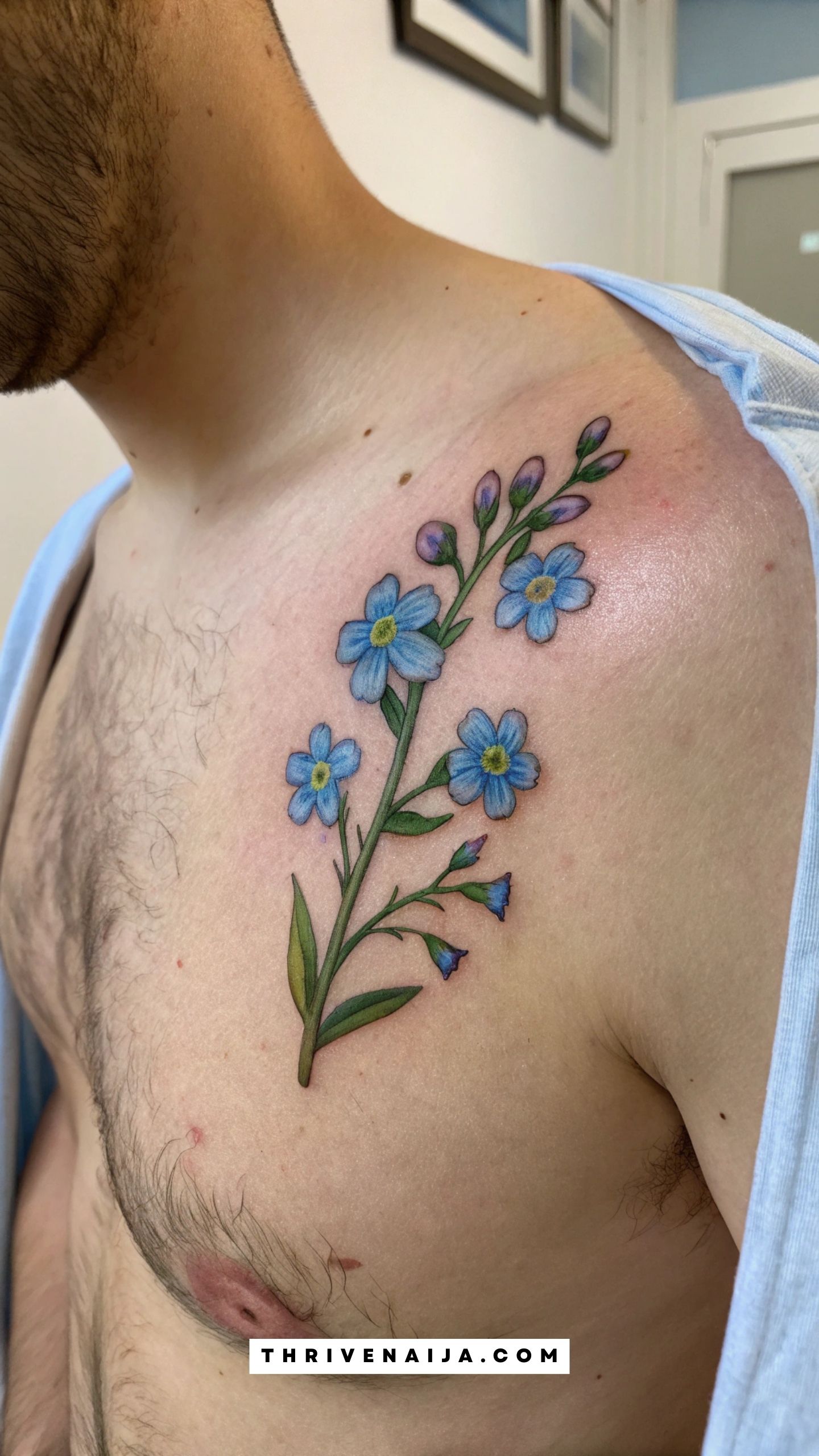 The Forget-Me-Not Over the Heart