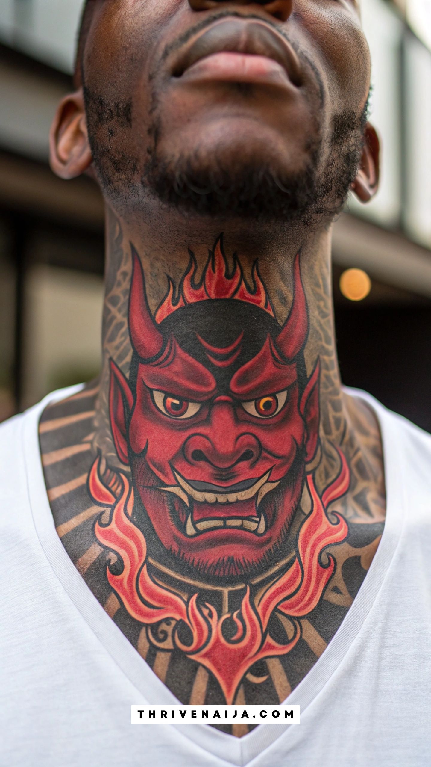 The Hannya Mask with Flames