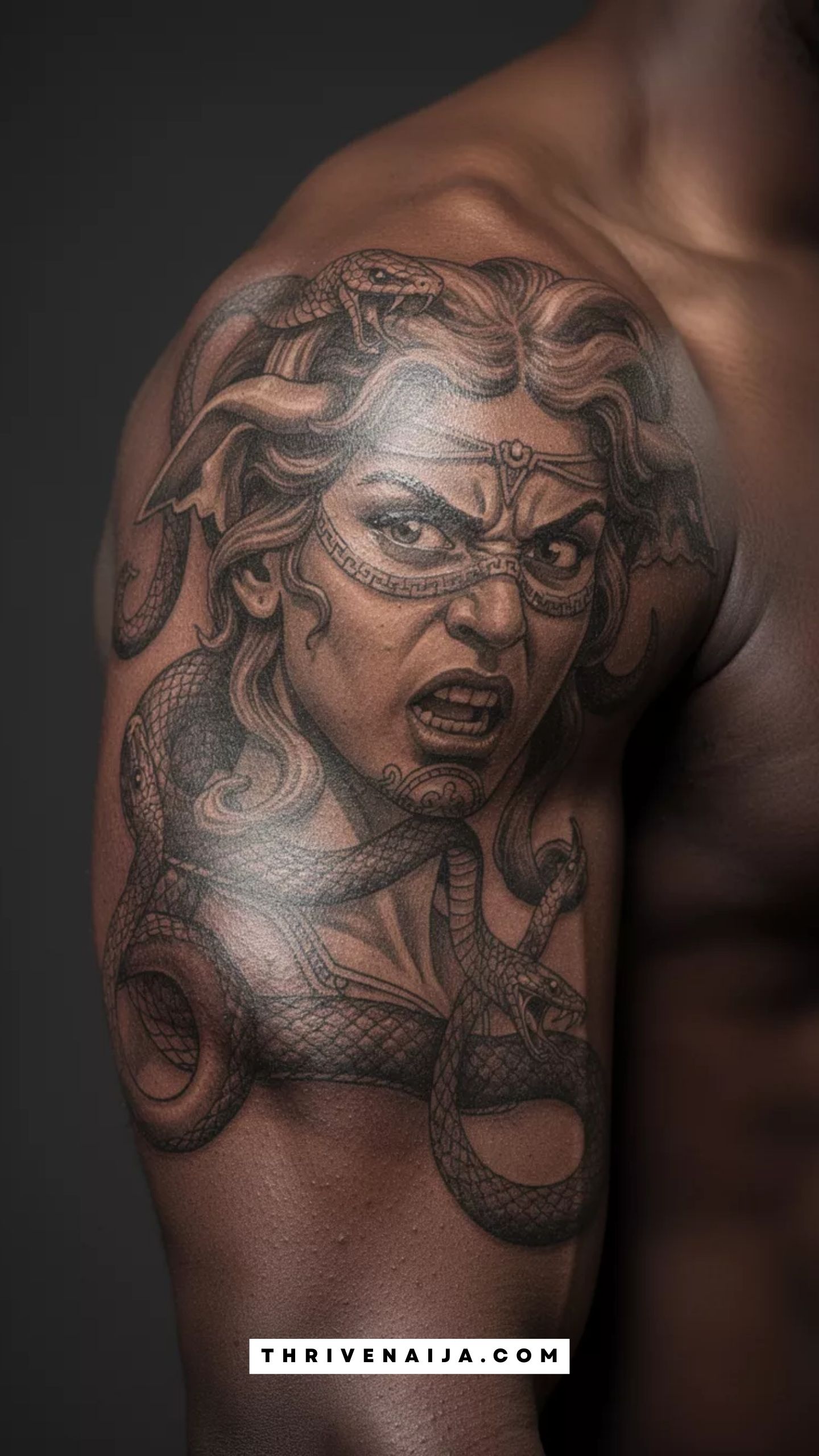 The Medusa Head with Serpent Hair