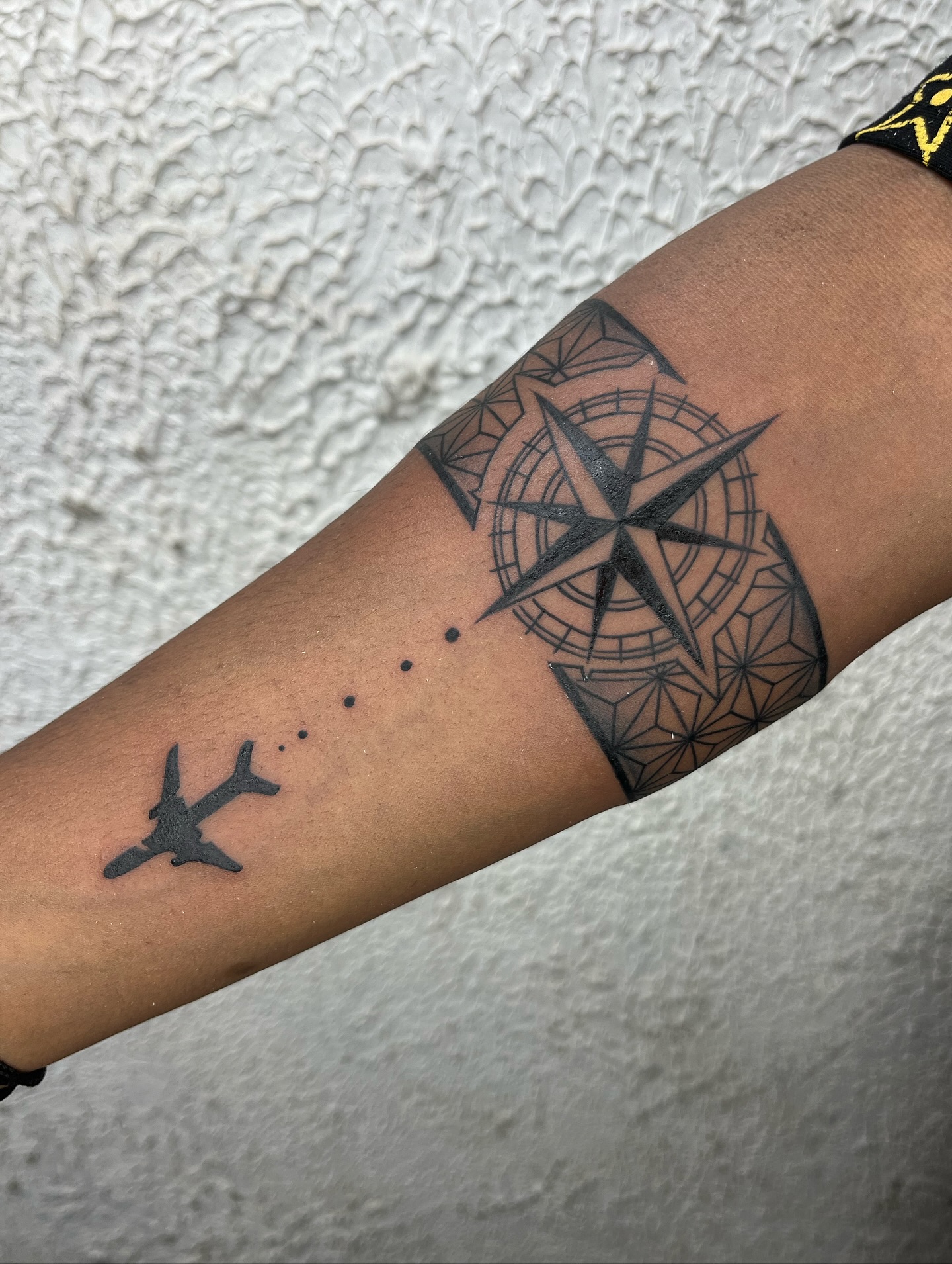 Airplane Band Tattoo