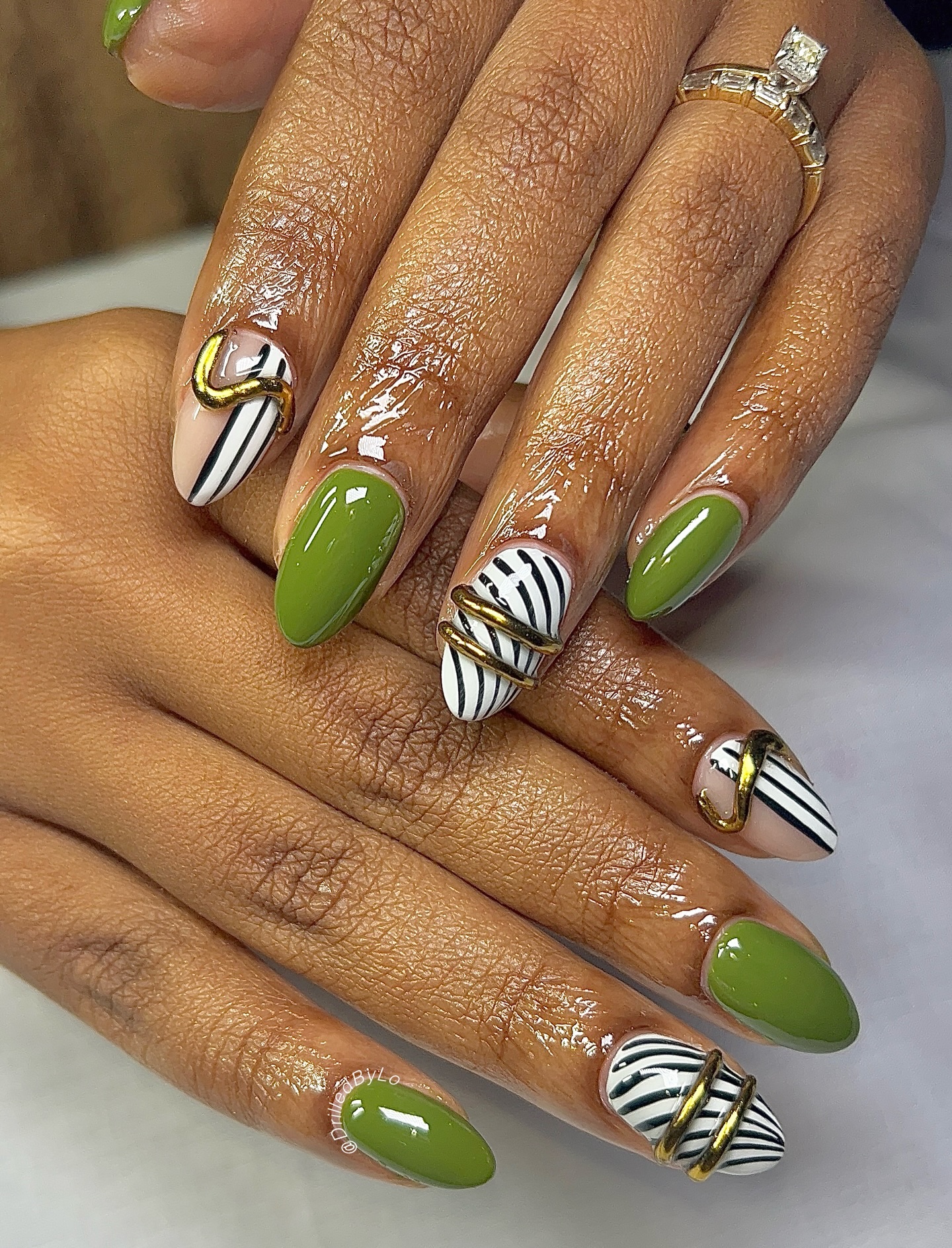 Olive Green Nails