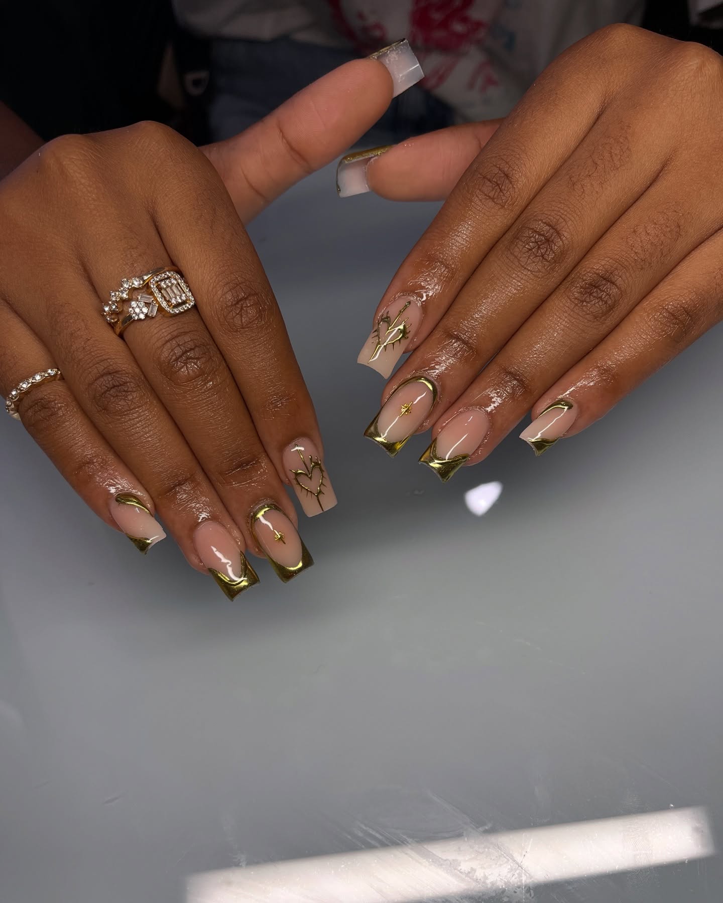 Gold French Tips