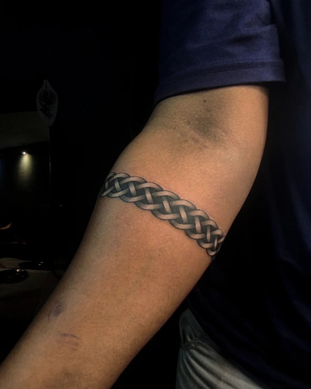 Shaded Ink Band Tattoo