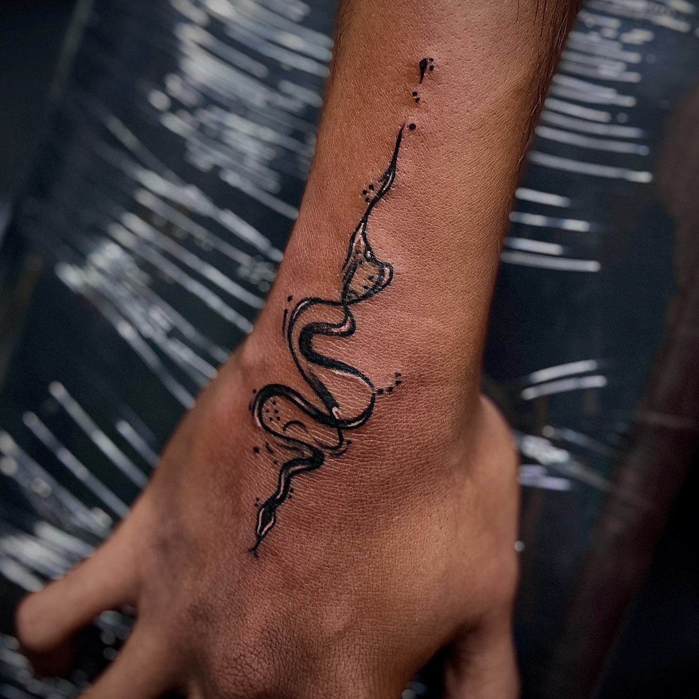 Dainty Snake Tattoo