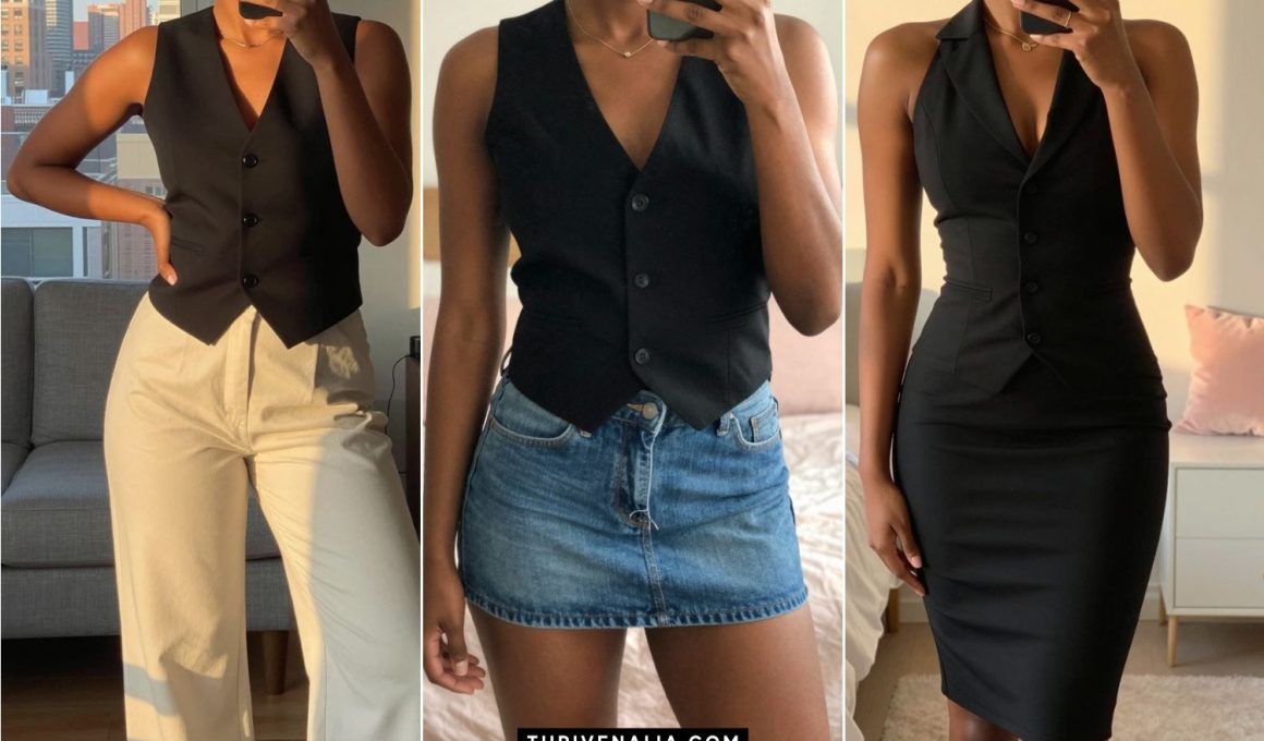 Black Vest Outfit Ideas