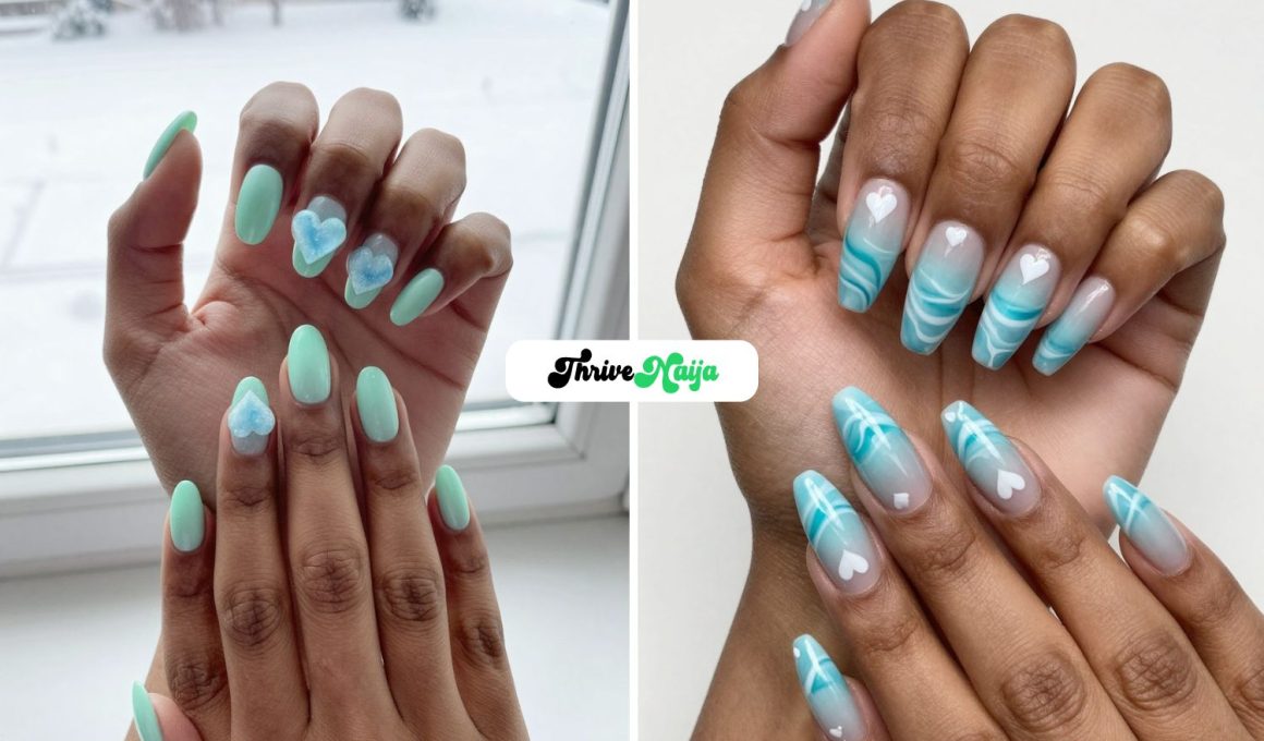 Blue Heart Nail Ideas