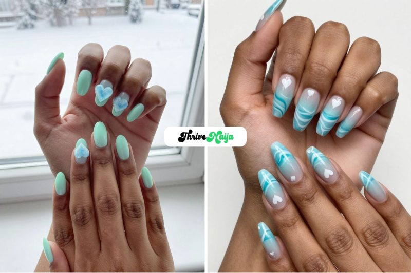 Blue Heart Nail Ideas