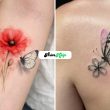 Butterfly Flower Tattoo Ideas with Soft Detail