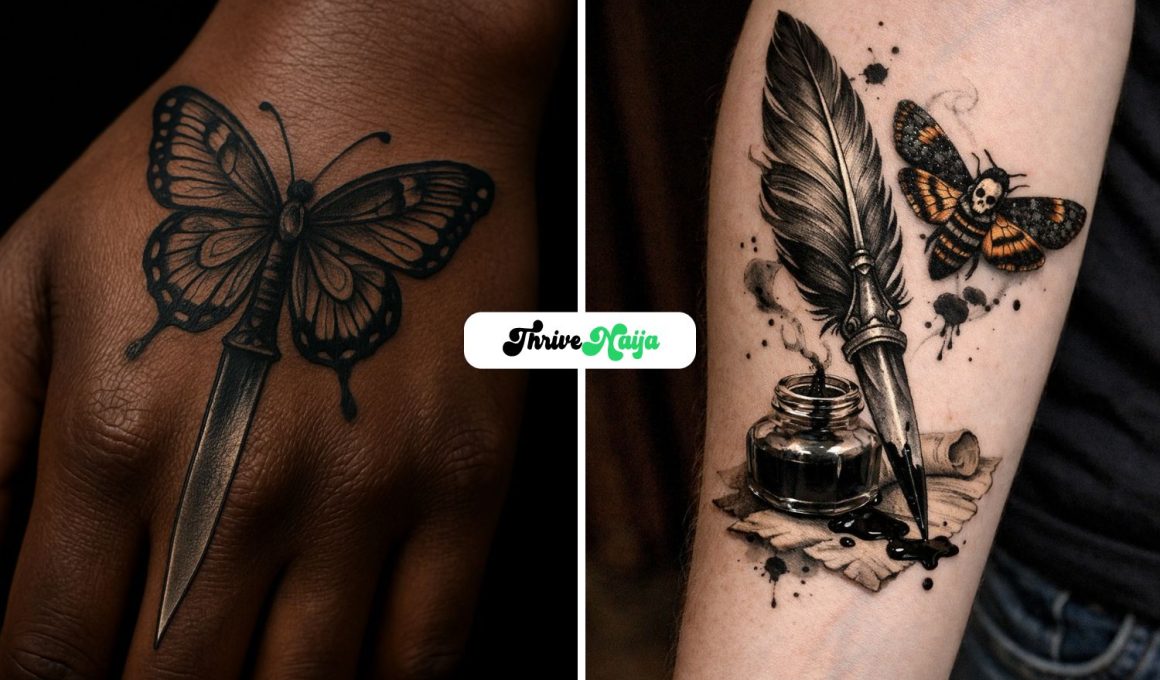 Butterfly Knife Tattoo Ideas