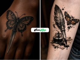 Butterfly Knife Tattoo Ideas