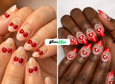 Cherry Heart Nail Ideas