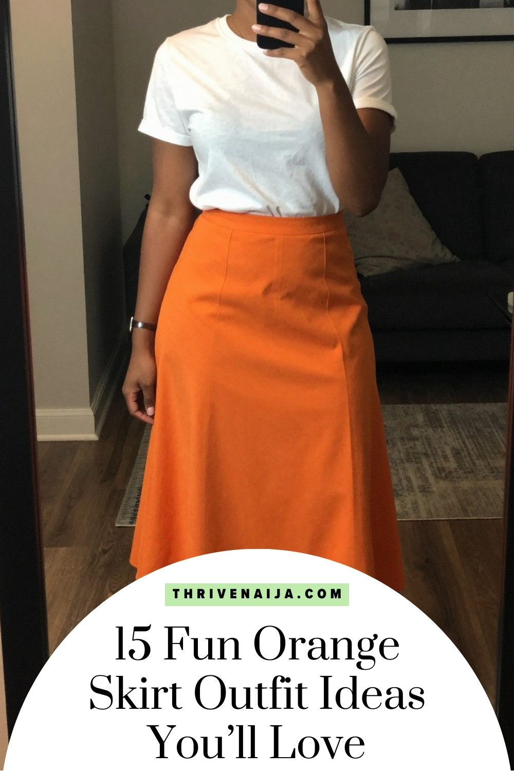 Orange Skirt Outfit Ideas