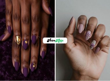Purple Floral Nail Ideas