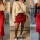 Bold Red Skirt Outfit Ideas