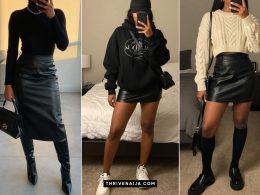 Edgy Leather Skirt Outfit Ideas
