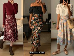 Feminine Floral Skirt Outfit Ideas