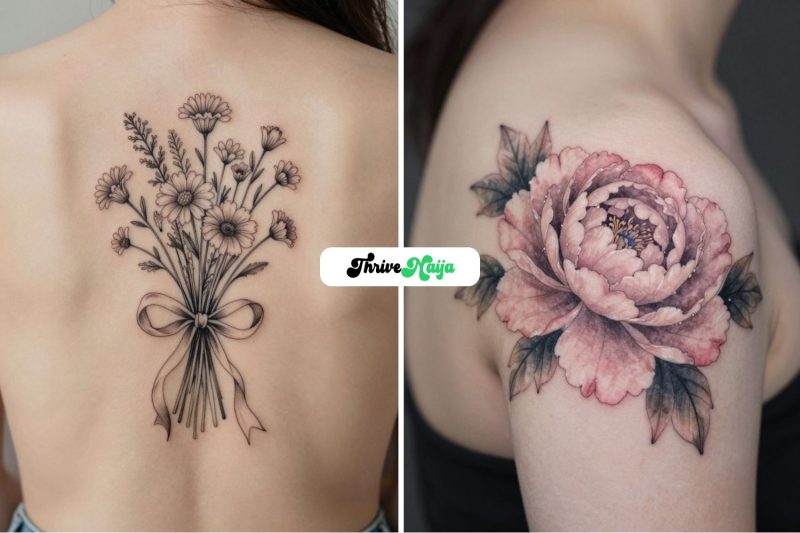 Floral Back Tattoo Ideas