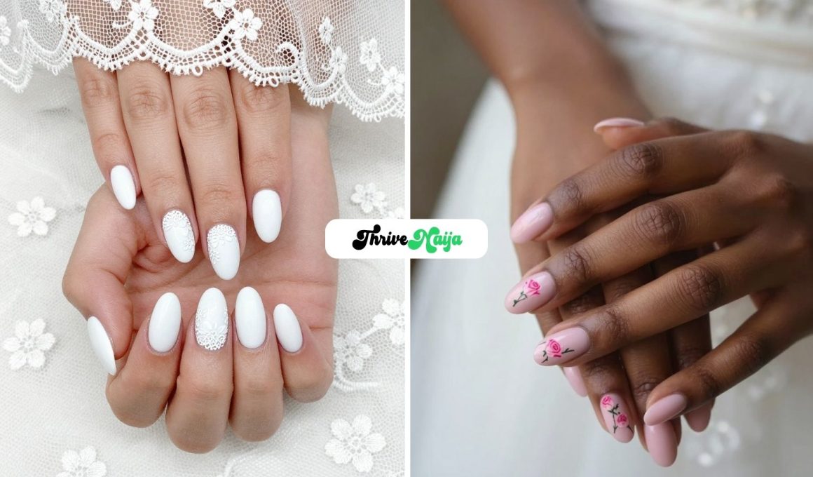 Floral Wedding Nail Ideas