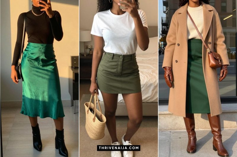 Fresh Green Skirt Outfit Ideas