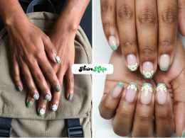 Green Floral Nail Ideas