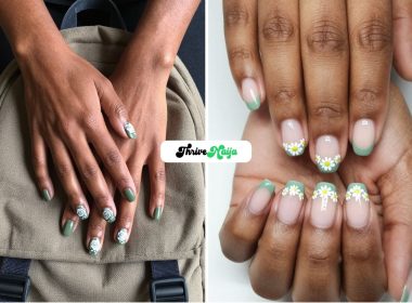 Green Floral Nail Ideas