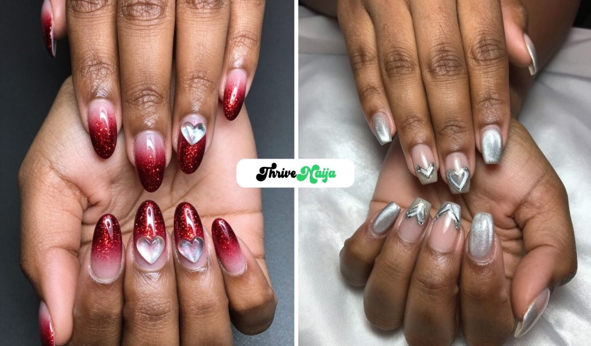 Heart Cat Eye Nail Ideas