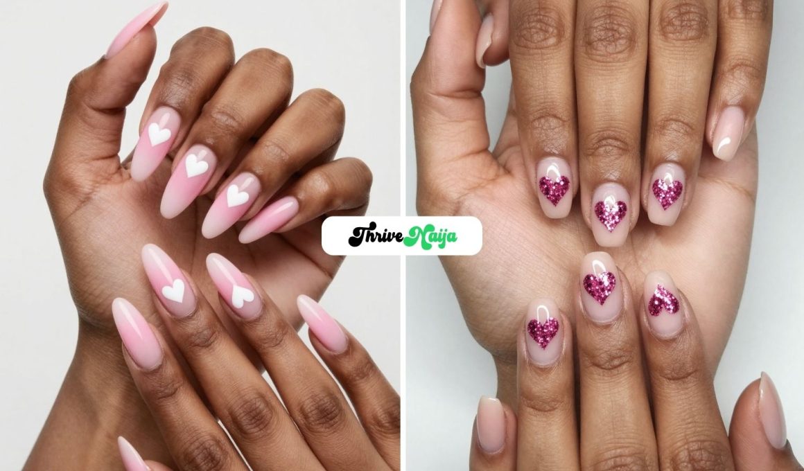 Pink Heart Nail Ideas