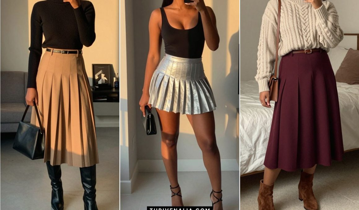Pleated Skirt Outfit Ideas