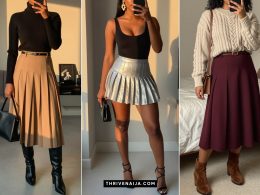 Pleated Skirt Outfit Ideas