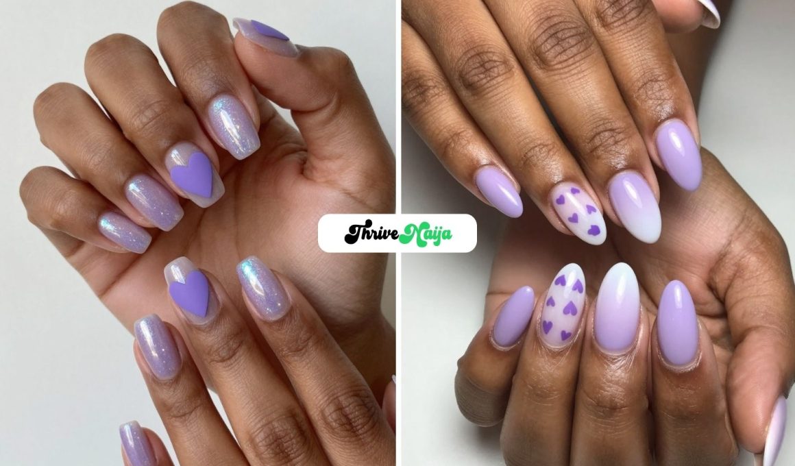 Purple Heart Nail Ideas