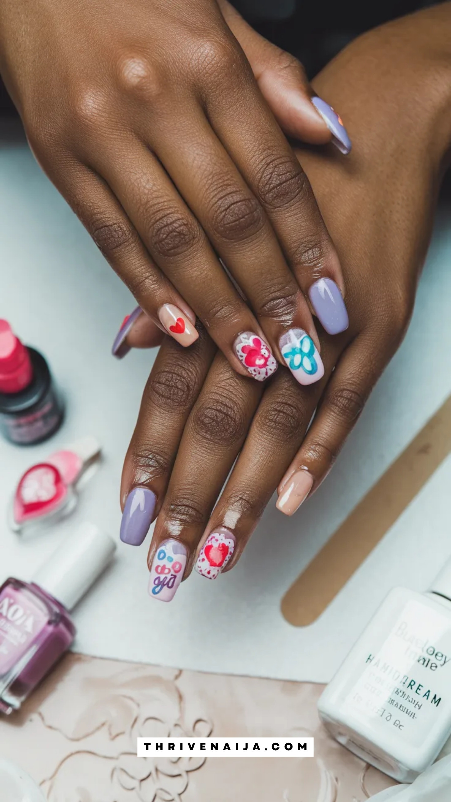 Pastel Square Nail Set
