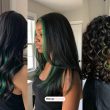 Black Hair Ideas With Green Highlights