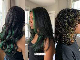 Black Hair Ideas With Green Highlights