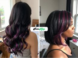 Black Hair Ideas With Purple Highlights