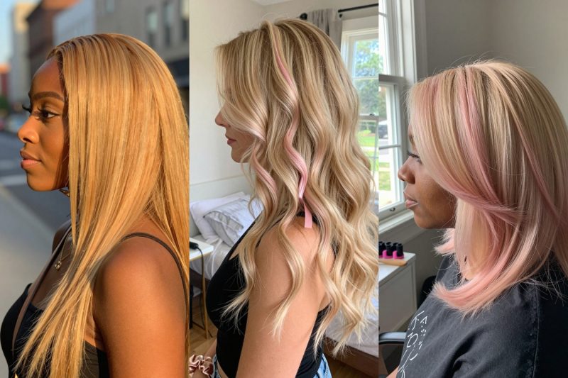 Blonde Hair Ideas With Pink Highlights