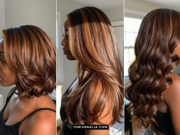 Brown Hair Ideas With Highlights for Black Women