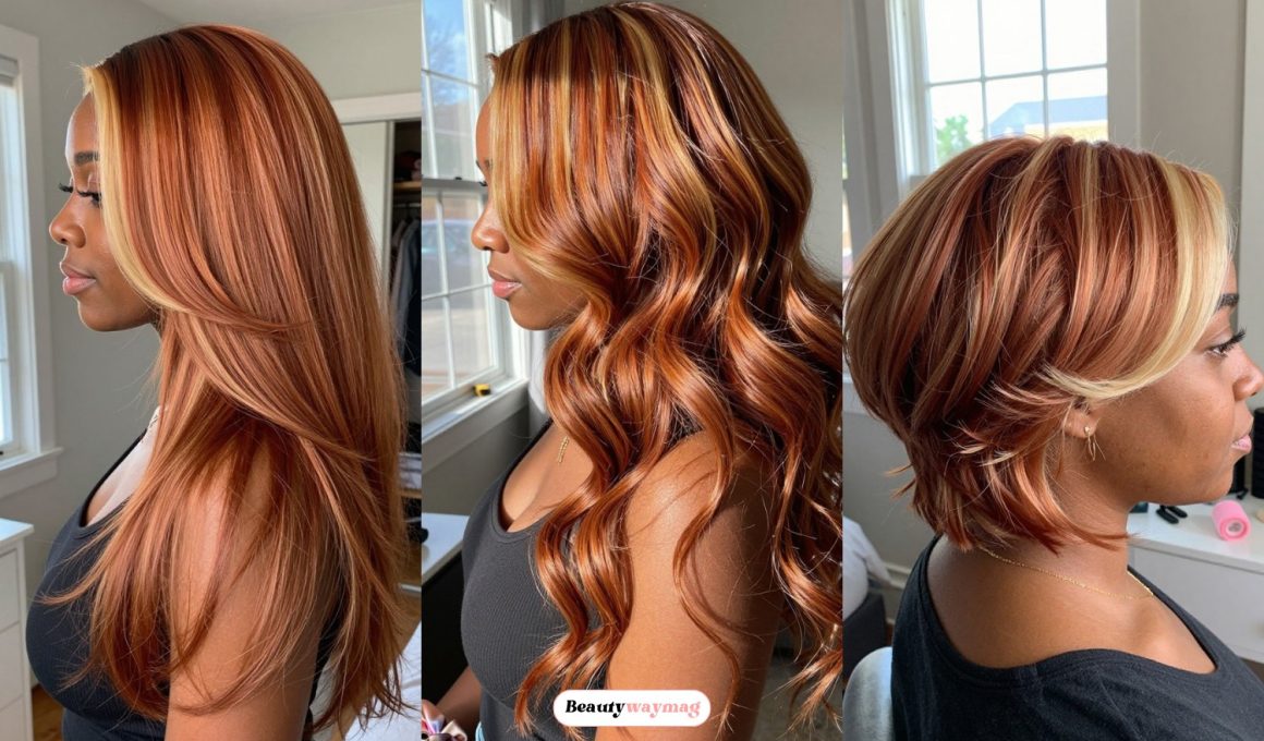 Copper Hair Ideas With Blonde Highlights