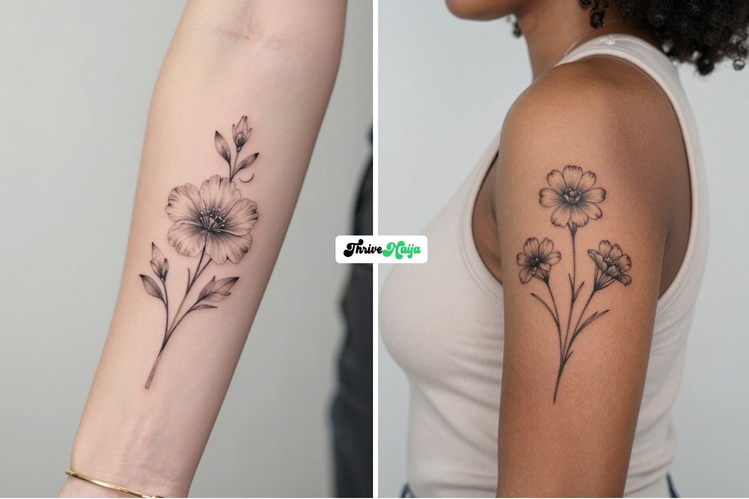 15 Fine Line Flower Tattoo Ideas That Look Clean and Elegant | ThriveNaija