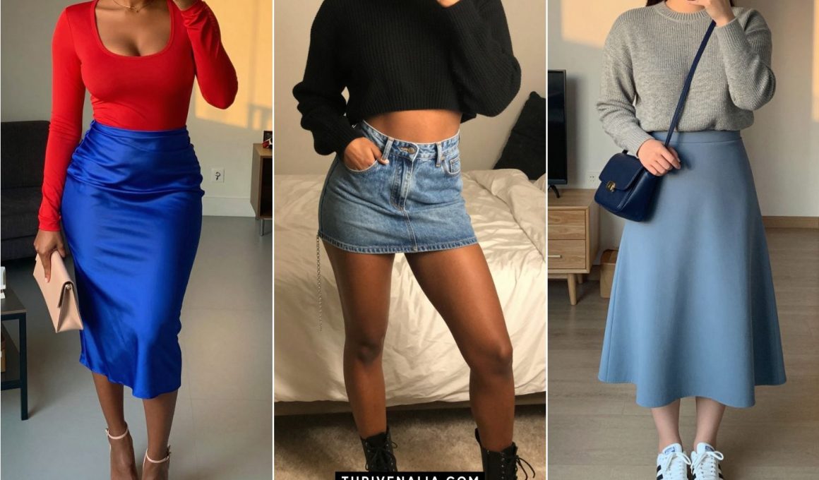 Fresh Blue Skirt Outfit Ideas