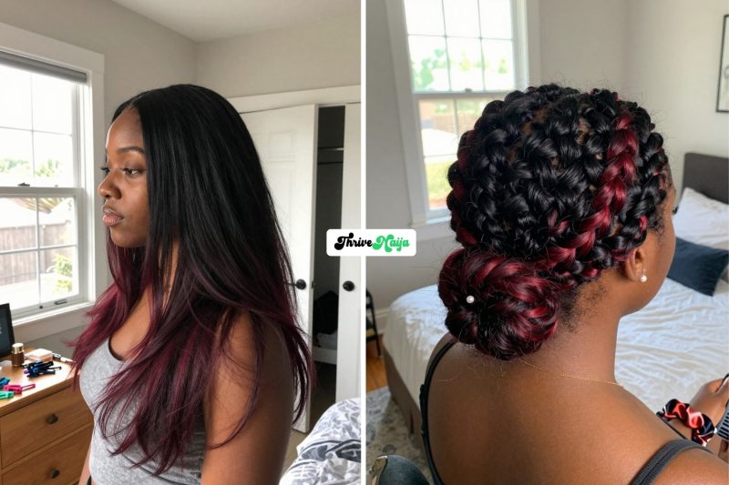 Red Highlight Ideas for Black Hair