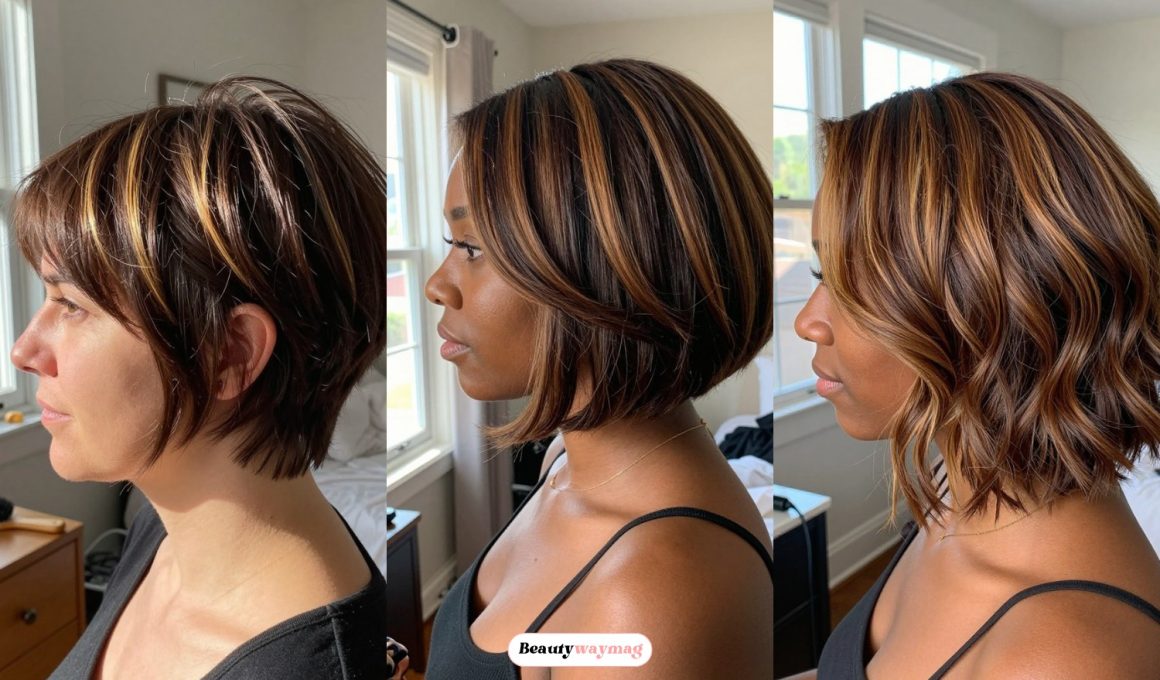 Short Brown Hair Ideas With Highlights