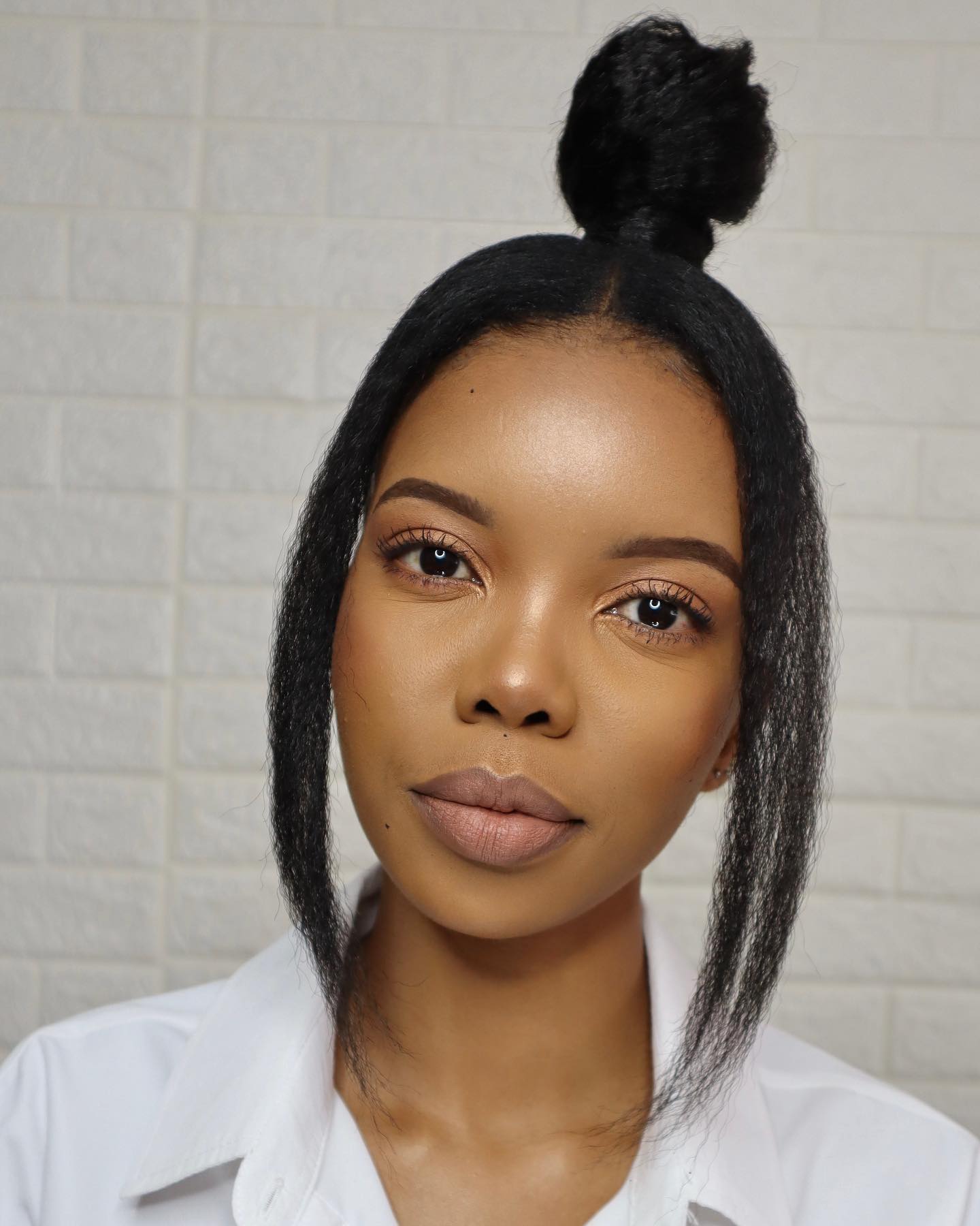 Top Knot Bun With Bangs