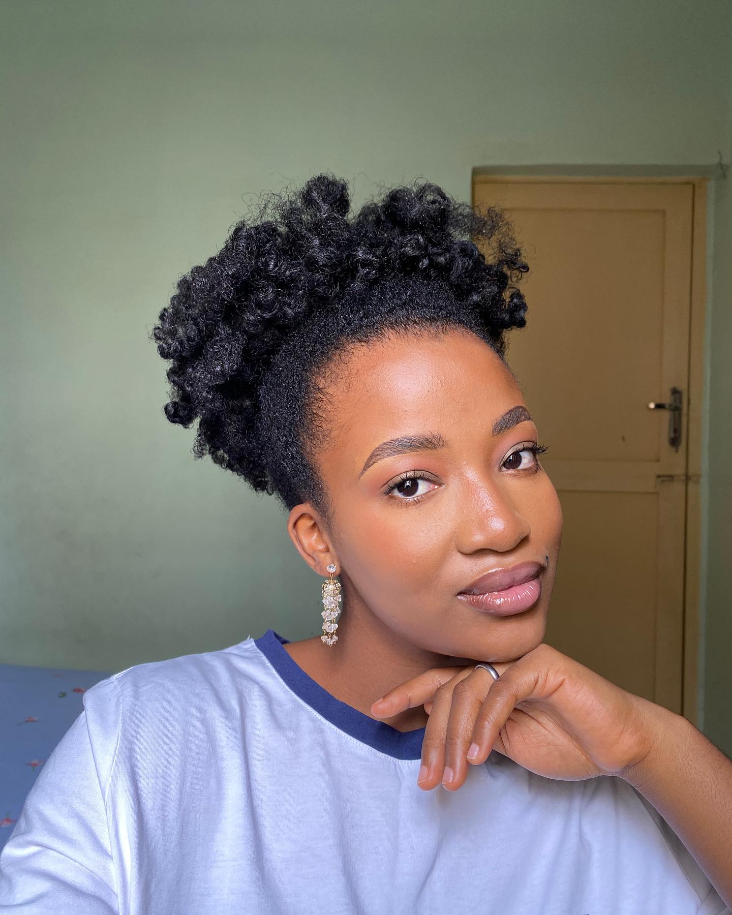 Afro Bun Twist Style