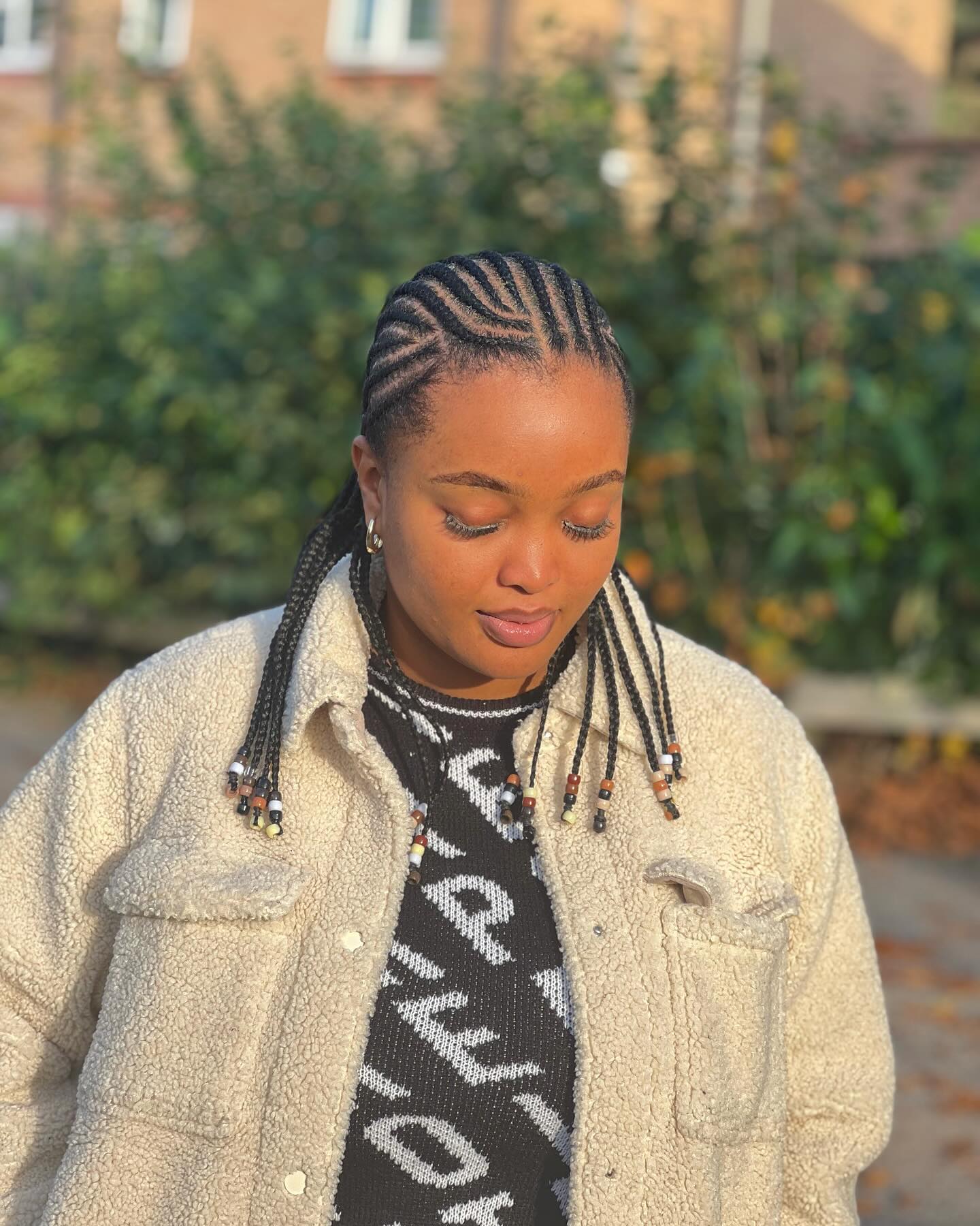 Alicia Keys Cornrows and Colored Beads