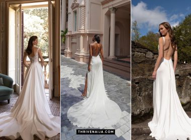 Beautiful Silk Backless Wedding Dress Ideas