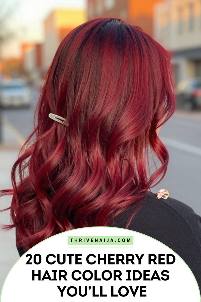 20 Cute Cherry Red Hair Color Ideas | ThriveNaija