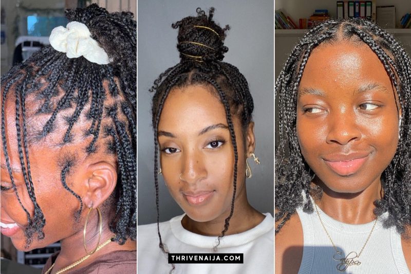 Cute Mini Braids on Natural Hair Ideas