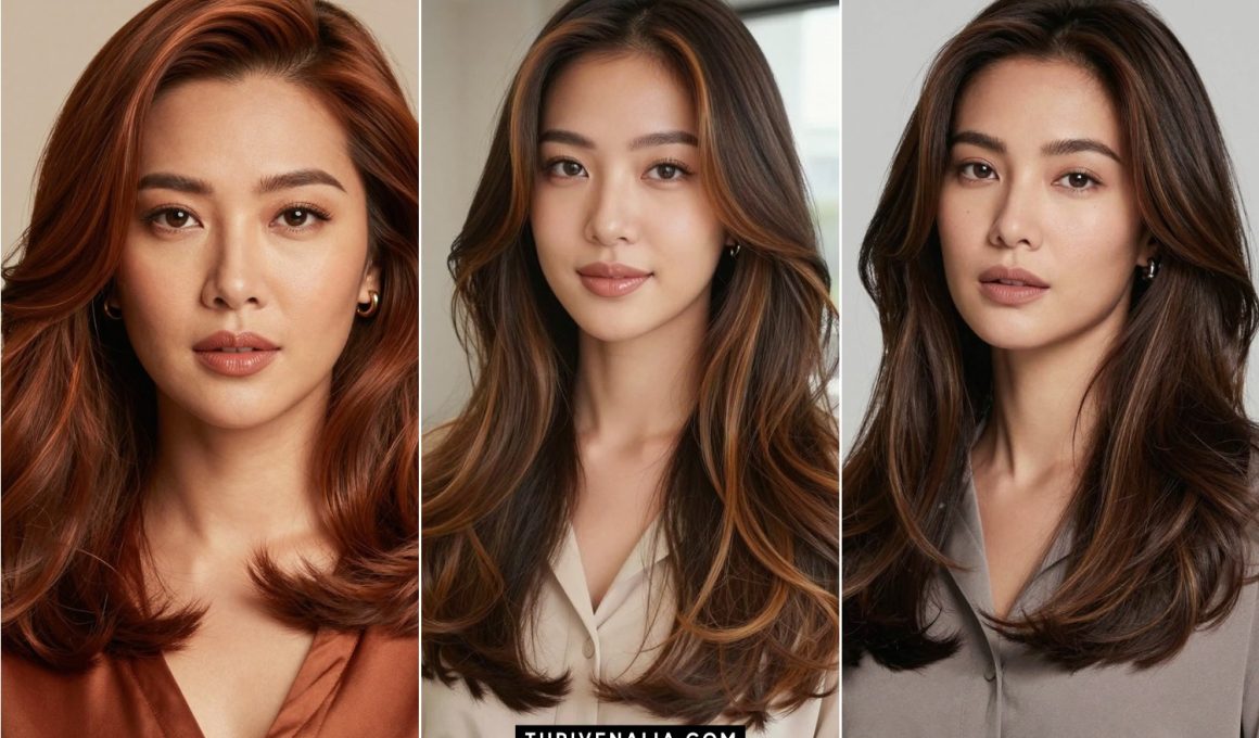 Cute Tan Asian Hair Color Ideas
