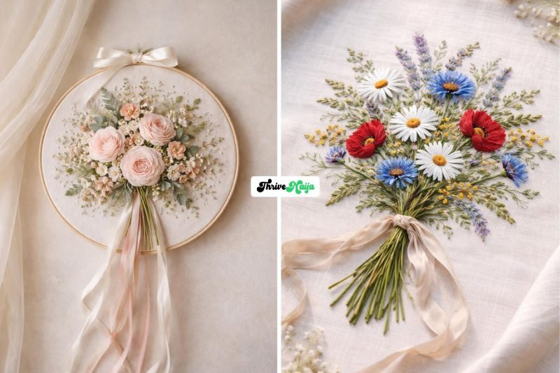 Embroidery Flower Bouquet Ideas