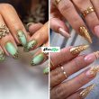 Gold Floral Nail Ideas